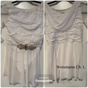Weissman White Lace Kids Dance Costume